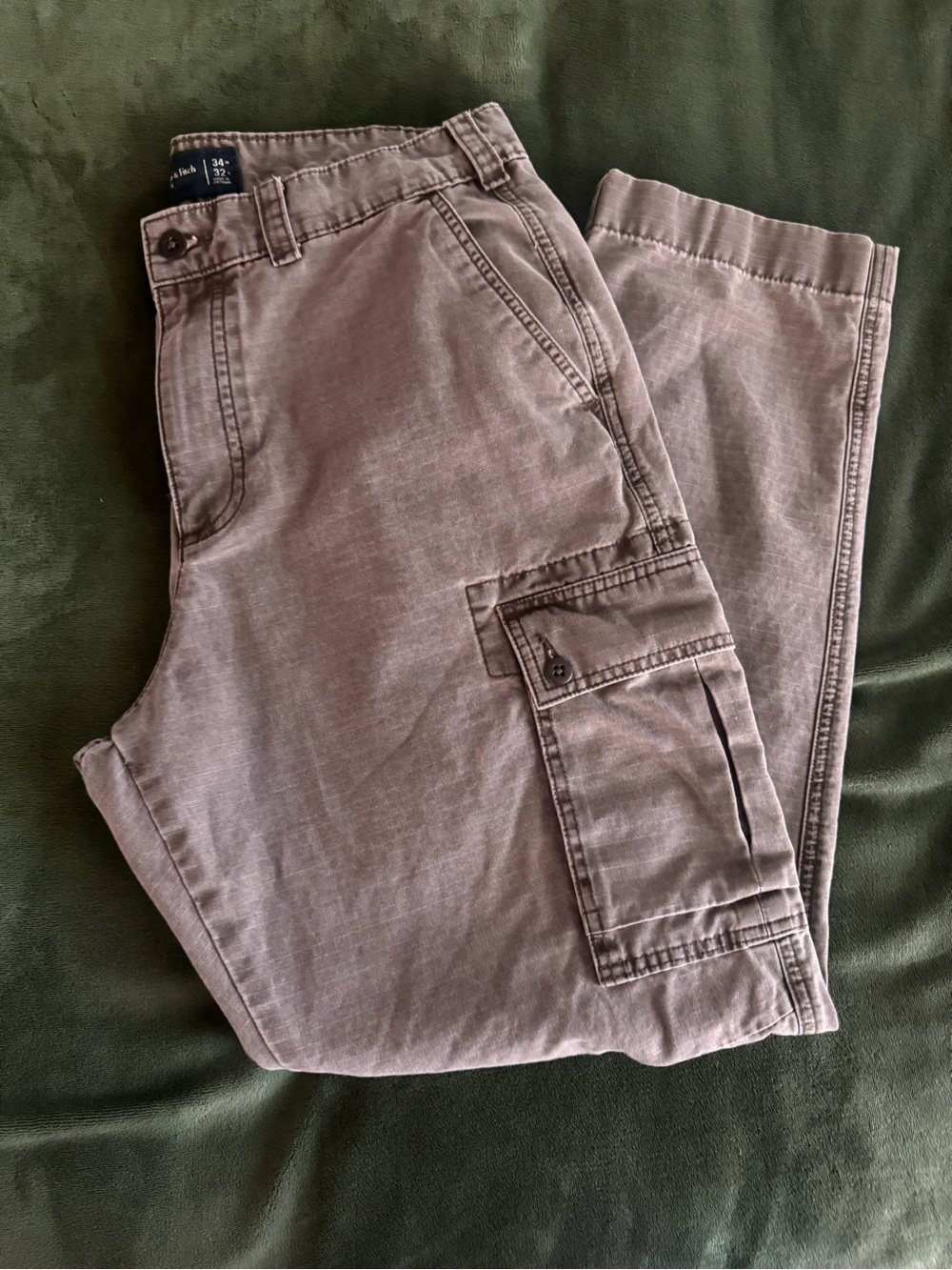 Abercrombie & Fitch Men's Cargo Pants - Taupe Gray